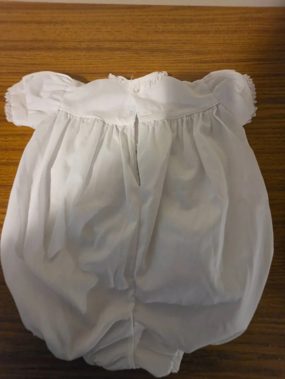 Vintage Patsy Aiken Designs Baby Girl White Embroidered Dress Bloomer Set Size 1
